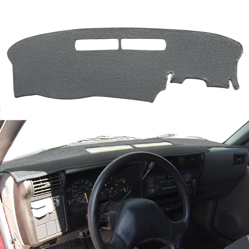 Yiz Dash Cover Mat Custom Fit for Chevrolet Chevy S10 Blazer/GMC Jimmy Sonoma/Olds Oldsmobile Bravada/Isuzu Hombre,Dashboard Cover Pad Carpet (94-97 Dark Gray) J34 - Image 1